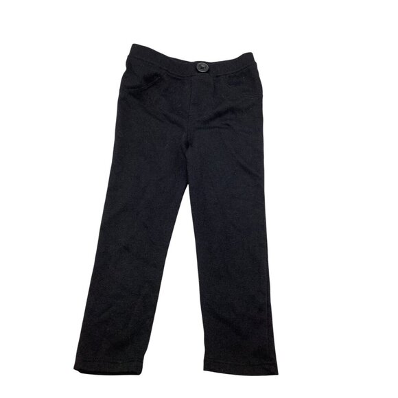 Toddler Girls Black Elastic Waist Pants Size 2T Polyester Blend Pull Up - Picture 1 of 7